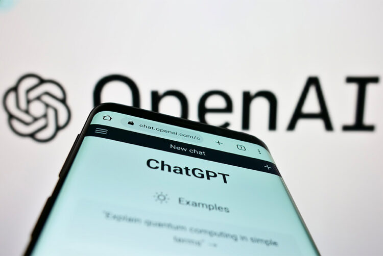 Phone screen showing ChatGPT artificial intelligence